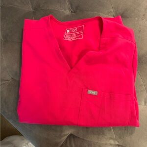 Figs pink Catarina one pocket Scrub Top